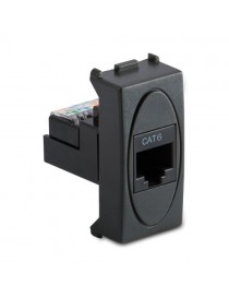 MODO PRESA RJ45 CAT.6 NON SCHERMATA GRI