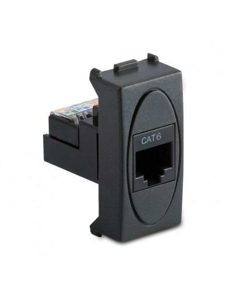 MODO PRESA RJ45 CAT.6 NON SCHERMATA GRI