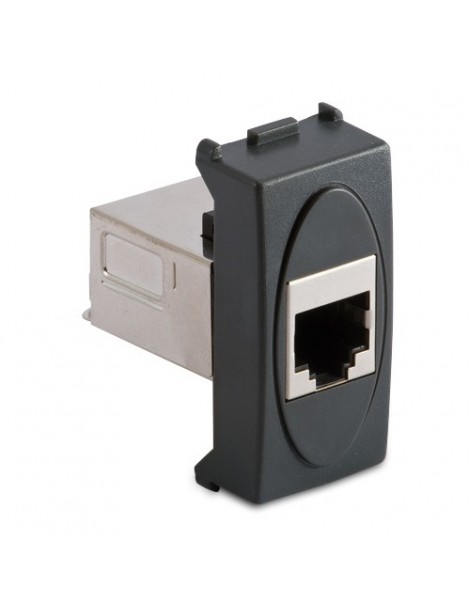 MODO PRESA RJ45 CAT.6 SCHERMATA GRIGIA