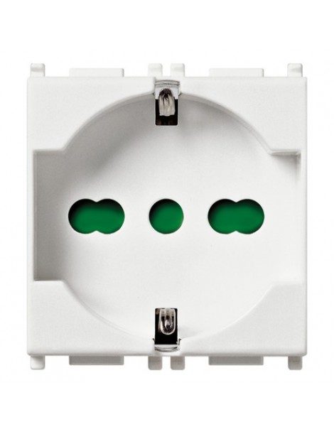 Presa universale 2P+T 16A bianco
