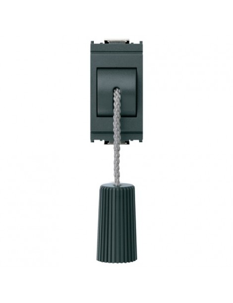 Pulsante 1P NO 10A tirante grigio