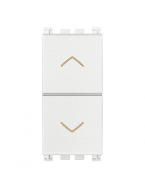 Due pulsanti interblocc.NO+NO 10A bianco