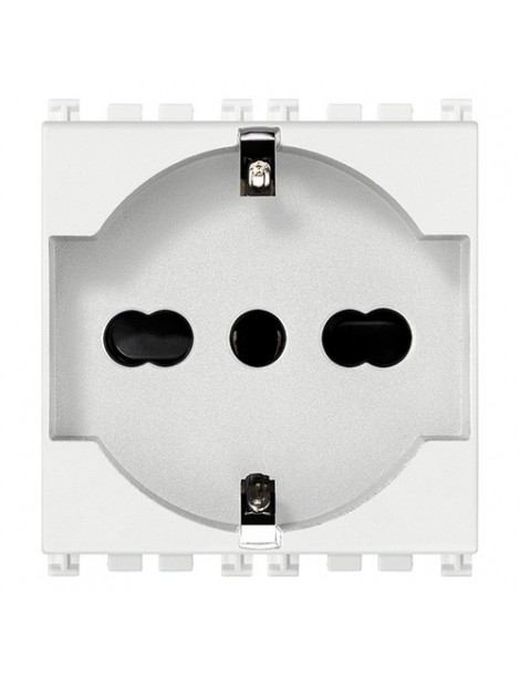 Presa 2P+T 16A universale bianco